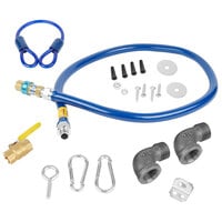 Dormont 1675KIT72 Deluxe SnapFast® 72 inch Gas Connector Kit with Two Elbows and Restraining Cable - 3/4 inch Diameter