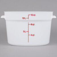 Cambro RFS12148 12 Qt. Round White Food Storage Container