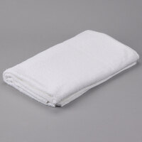 Oxford Bronze 36 inch x 68 inch White 100% Ring Spun Cotton Pool Towel 12.75 lb. - 60/Case
