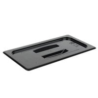 Cambro 30CWCH110 Camwear 1/3 Size Black Polycarbonate Handled Lid