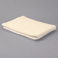 Oxford Silver 30 inch x 60 inch Beige 100% Ring Spun Cotton Pool Towel 10 lb. - 60/Case
