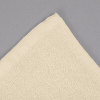 Oxford Silver 30 inch x 60 inch Beige 100% Ring Spun Cotton Pool Towel 10 lb. - 60/Case