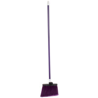 Carlisle 41082EC68 Sparta Spectrum Duo-Sweep 12 inch Angled Broom with Purple Flagged Bristles and 48 inch Handle