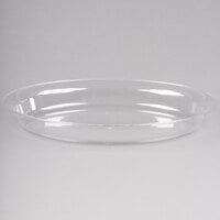 Fineline Platter Pleasers 3514D-CL 14" x 21" Plastic Clear Deep Oval Bowl