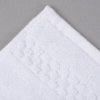 Oxford Viceroy 13 inch x 13 inch 100% Combed Cotton Terry Towel Wash Cloth with Dobby Checkered Border and Dobby Twill Hemmed 1.5 lb. - 12/Pack