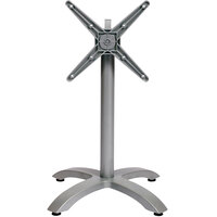 BFM Seating Bali Standard Height Outdoor / Indoor Folding Silver 4-Leg Table Base