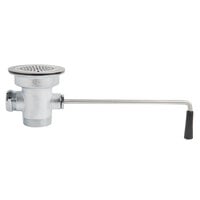 T&S B-3950 Rotary Waste Valve with Twist Handle - 3 1/2 inch Sink Opening