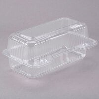Dart C19UT1 StayLock 8 1/2 inch x 4 1/2 inch x 3 5/8 inch Clear Hinged Plastic Small High Dome Oblong Container - 125/Pack
