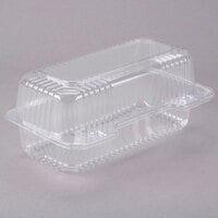 Dart C19UT1 StayLock® 8 1/2" x 4 1/2" x 3 5/8" Clear Hinged Plastic Small High Dome Oblong Container - 125/Pack