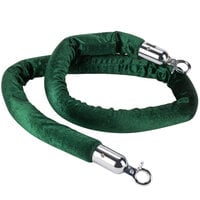 Aarco TR-46 5' Green Stanchion Rope with Chrome Ends