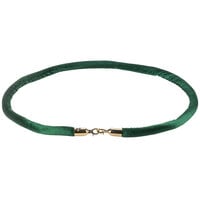 Aarco TR-127 8' Green Stanchion Rope with Brass Ends