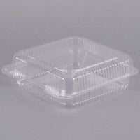 Dart C55UT1 StayLock 9 inch x 8 5/8 inch x 3 inch Clear Hinged Plastic Large Container - 100/Pack