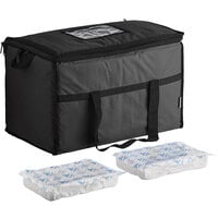 Choice Large Insulated Nylon Cooler Bag with Brick Cold Packs (Holds 72 Cans)
