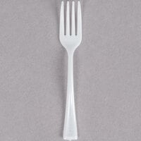 Fineline Tiny Temptations 6500-WH 3 7/8" Tiny Tines White Plastic Tasting Fork   - 960/Case