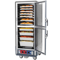 Metro C539-CLDC-U-GY C5 3 Series Low Wattage Universal Slide Heated Holding and Proofing Cabinet with Clear Dutch Doors - Gray