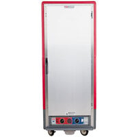 Metro C539-CLFS-U C5 3 Series Low Wattage Universal Slide Heated Holding and Proofing Cabinet with Solid Single Door - Red