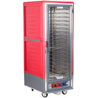 Metro C539-CLFC-U C5 3 Series Low Wattage Universal Slide Heated Holding and Proofing Cabinet with Clear Single Door - Red
