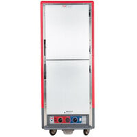 Metro C539-CLDS-L C5 3 Series Insulated Low Wattage Full Size Heated Holding and Proofing Cabinet with Lip Load Aluminum Slides and Solid Dutch Doors - Red