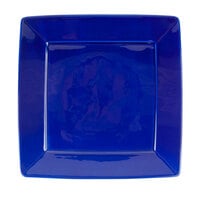 Tuxton BCH-1016 10 1/8 inch x 10 1/8 inch x 1 1/8 inch Cobalt Blue Square China Plate - 12/Case