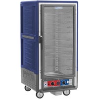 Metro C537-CLFC-U C5 3 Series Insulated Low Wattage 3/4 Size Heated Holding and Proofing Cabinet with Universal Wire Slides and Clear Door - Blue