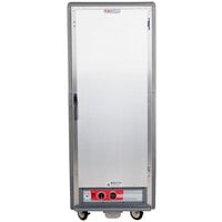 Metro C539-HLFS-4 C5 3 Series Insulated Low Wattage Full Size Hot Holding Cabinet with Fixed Wire Slides and Solid Door - Gray