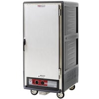Metro C537-HLFS-L-GY C5 3 Series Insulated Low Wattage 3/4 Size Heated Holding Cabinet with Lip Load Aluminum Slides and Solid Door - Gray