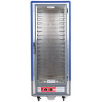 Metro C539-HLFC-U C5 3 Series Insulated Low Wattage Full Size Hot Holding Cabinet with Universal Wire Slides and Clear Door - Blue