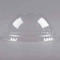 Solo DLR640 Clear Plastic Dome Lid with 1 inch Hole - 1000/Case
