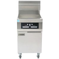 Frymaster 11814C Natural Gas 63 lb. High Production Floor Fryer with CM3.5 Controls - 119,000 BTU