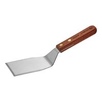 Dexter-Russell 16271 4" x 3" Beveled Edge Solid Turner - Wood Handle