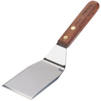 Dexter-Russell 16271 4" x 3" Beveled Edge Solid Turner - Wood Handle