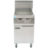 Frymaster 11814G Natural Gas Single High-Production 63 lb. Floor Fryer with SMRT4U Lane Controls - 119,000 BTU