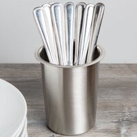 Cal-Mil 1017-SOLID Solid Stainless Steel Flatware Cylinder