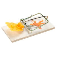 JT Eaton 406XT Little Bigfoot Wooden Mouse Snap Trap with Expanded Trigger - 4/Pack