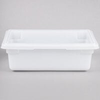 Rubbermaid FG350900WHT White Polyethylene Food Storage Box - 18 inch x 12 inch x 6 inch