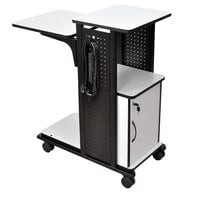 Luxor WPS4CE Presentation Station Cart with Locking Cabinet - 34 1/2 inch x 18 1/4 inch x 39 1/2 inch