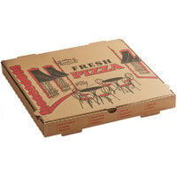 Choice 16" x 16" x 2" Kraft Corrugated Pizza Box - 50/Case