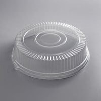 Visions 18 inch Clear PET Plastic Round Catering Tray High Dome Lid - 25/Case