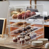 Choice 4 Tray Bakery Display Case with Front and Rear Doors - 24 inch x 14 inch x 24 inch