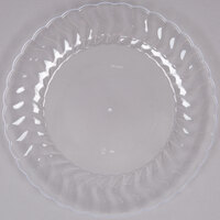 Fineline Flairware 209-CL 9" Clear Plastic Plate - 18/Pack