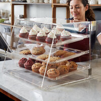 Choice 3 Tray Bakery Display Case with Rear Doors - 21 inch x 17 3/4 inch x 16 1/2 inch