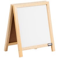 Aarco TA-5 14" x 12" Tabletop A-Frame Sign with White Marker Board