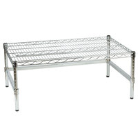 Regency 36" x 24" x 14" Chrome Plated Wire Dunnage Rack with Extra Support Frame - 600 lb. Capacity