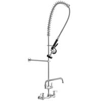Regency 1.15 GPM Wall Mount Pre-Rinse Faucet with 12 inch Add-On Faucet and 8 inch Centers