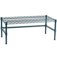 Regency 36 inch x 18 inch x 14 inch Green Epoxy Coated Wire Dunnage Rack with Extra Support Frame - 600 lb. Capacity