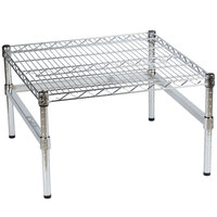 Regency 24 inch x 24 inch x 14 inch Chrome Plated Wire Dunnage Rack with Exra Support Frame - 600 lb. Capacity