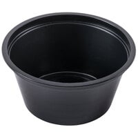 Dart 200PCBLK 2 oz. Black Plastic Souffle / Portion Cup - 2500/Case