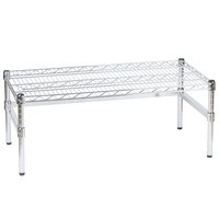 Regency 36 inch x 18 inch x 14 inch Chrome Plated Wire Dunnage Rack with Extra Support Frame - 600 lb. Capacity