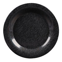GET WP-9-EW-BK Black Etchedware 9 inch Textured Wide Rim Plate - 24/Case