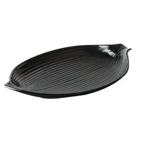 GET 133-26-BK Black Elegance 10 1/2 inch Leaf Plate - 12/Case